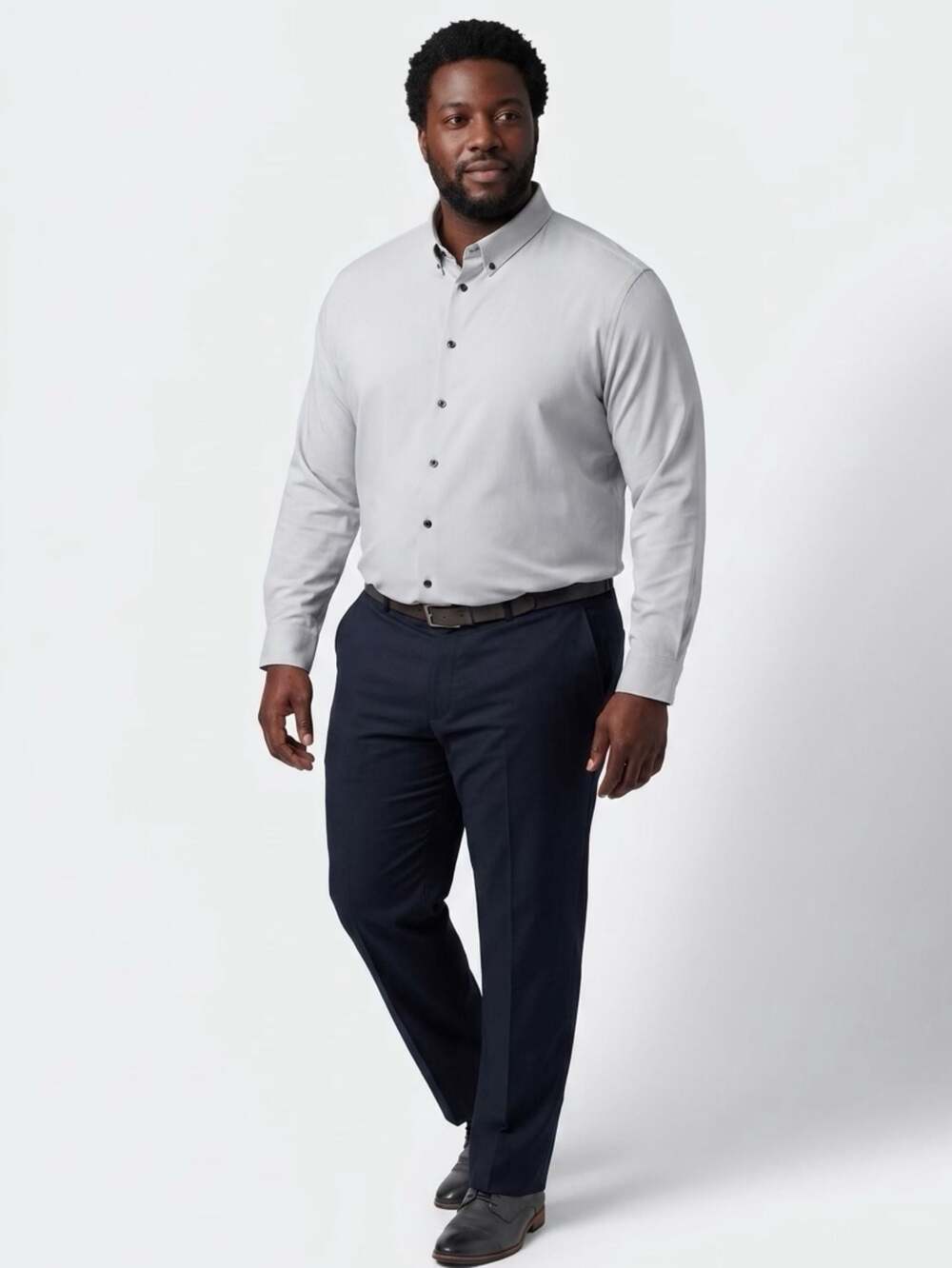 JF J.Ferrar Men's Stretch Slim Fit Solid Button-Down Dress Shirt